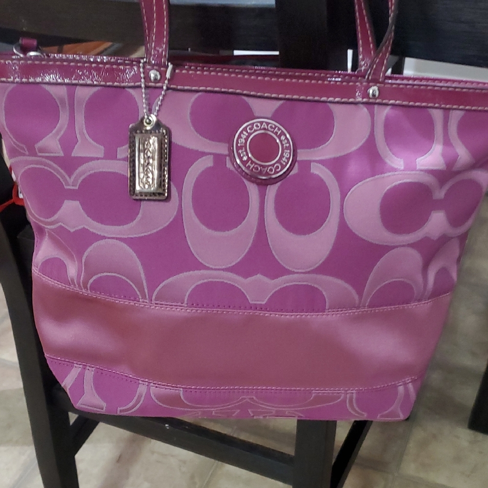 Coach Fuchsia Signature Tote